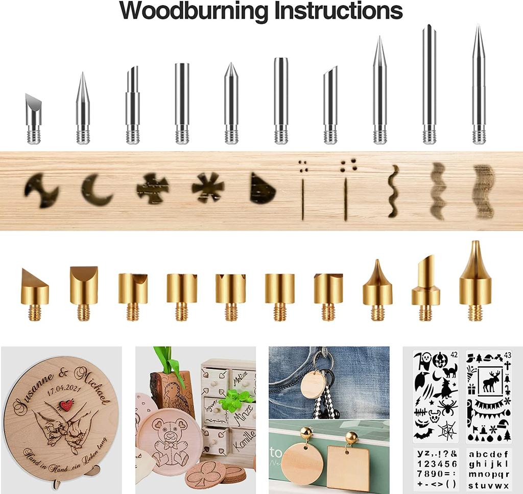 Набор для пирографии, гравировки, выжигания, пайки, DIY, по дереву, 60 Вт, набор паяльника 220 В 110 В