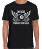 Snooker Pool I'm Here To Break Your Balls Eight Billiards Gift Black T Shirt 496