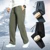 Men’s Fleece Sweatpants Bottom Winter Warm Pants Daily Casual Jogger Long Pant Multicolor Autumn Male Solid Color Sweatpants