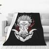 Jujutsu Kaisen Sukuna Blanket Anime Manga Flannel Funny Warm Throw Blankets for Coverlet Winter