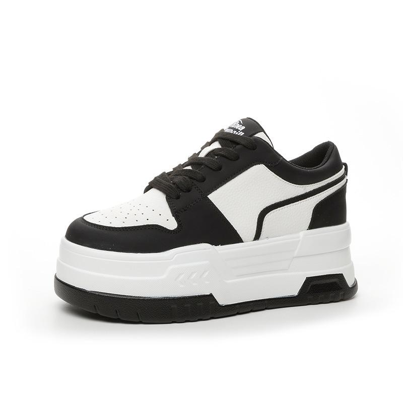 Platform White Shoes Women's Leather Spring and Summer 2025 New Board Shoes Women's Height Increase Sports and Leisure Versatile Women's Shoes Tide