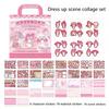My Melody Play Home Quiet Book Luxury Dress Up Stickers Kuromi Scene Collage Set Gift Box 3D Three Dimensional Stickers Toy