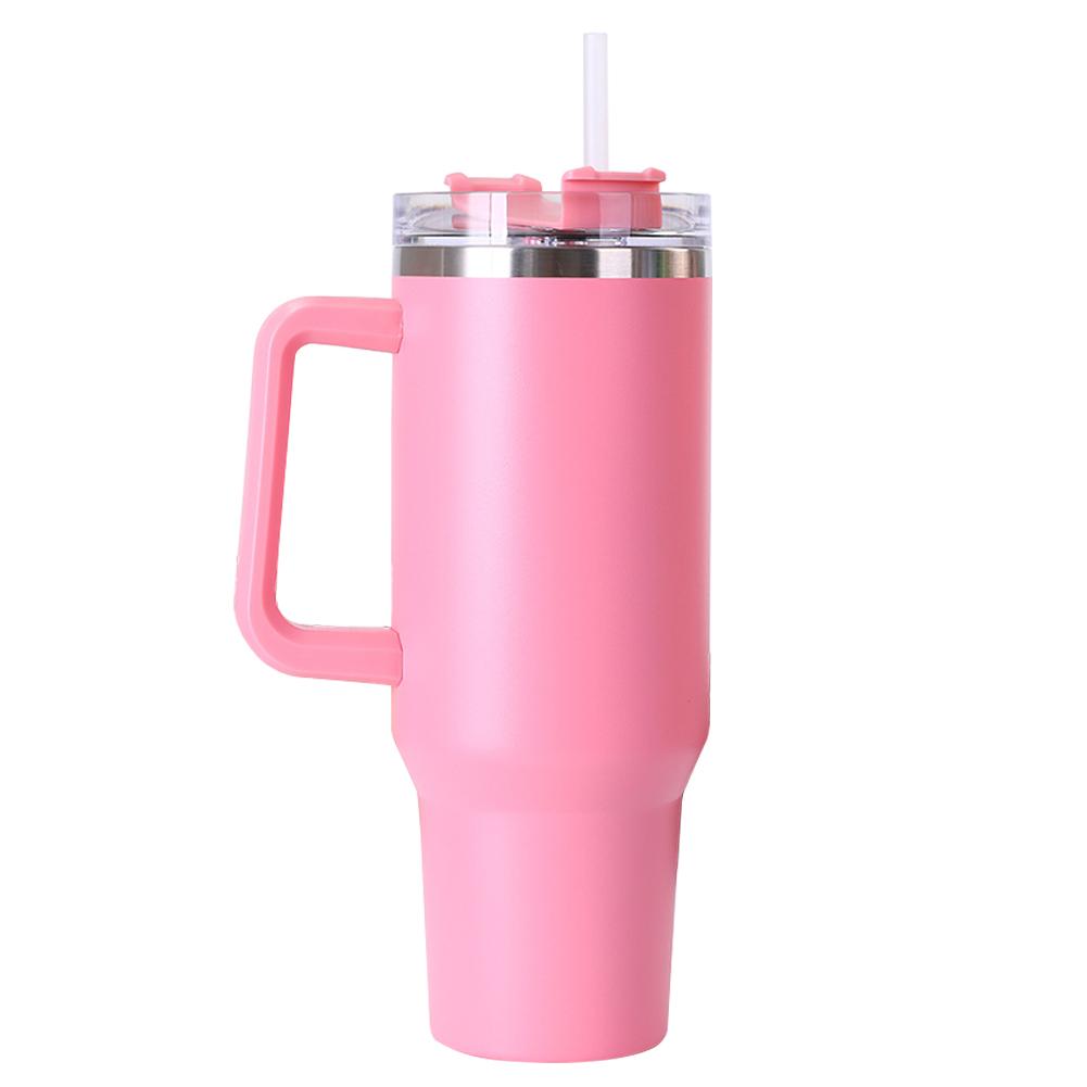 40oz Straw Insulated Tumbler with Handle Portable Water Cup Stainless Steel Vacuum Thermal Insulated Mug for Cold Hot Beverages