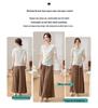 Chinese Style Summer Set: Short-Sleeved Blouse & Wide-Leg Pants for Middle-Aged Women