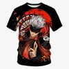 Round Neck 3D Anime Printed T-shirts Casual Short Men's T-shirts - Soft Medium Stretch Polyester Fabric Summer Relaxed Fit Clothing