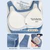 Plush Women's Lambskin Vest with Chest Pads - Warm, Bra-Free, One-Piece Innerwear for Autumn and Winter