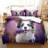 Purple Bedding Set Duvet Cover Bed Quilt Pillow Case 3D Comforter Lavender Butterfly Double Full King Queen Twin Single 3PCS