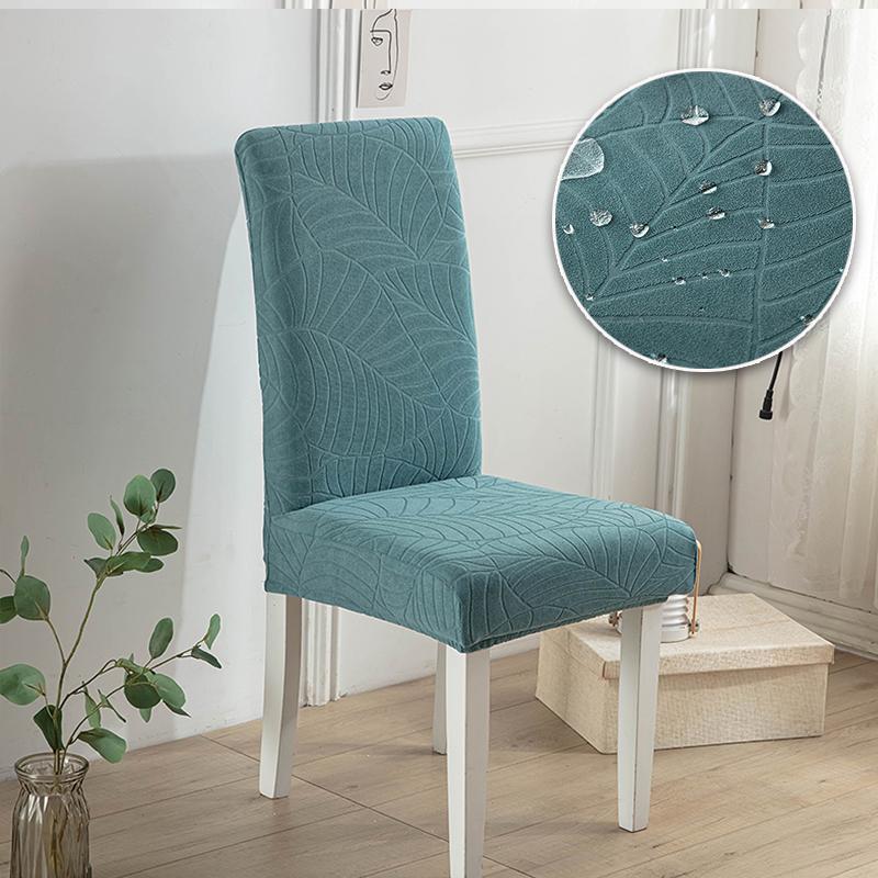 Jacquard Chair Cover for Dining Room Wedding Banquet Stretchy Water Repellent Chair Protector 1/2/4/6 Pieces Chair Slipcover