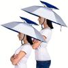 1pc Double Layers Large Umbrella Hat, Adjustable Head Mounted Umbrella, For Golf Sports, Fishing, Camping, Gardening, Beach