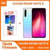 Оригинальный Xiaomi Redmi Note 8 Глобальная версия с чехлом для телефона Оригинальный Android-телефон 4000 мАч Аккумулятор Четыре камеры 4G Смартфон