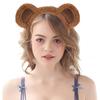 Yousheng Cartoon Bear Hair Hoop Plush Nose Elastic Bow Tie Round Tail Girl Cosplay Halloween Parties Accessories