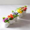 Doll House Mini Simulation Color Floral Plant Pot with Miniature Miniature Miniature Landscape Decoration