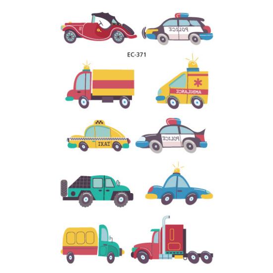 1pcs Fake Tattoo Stickers Cartoon Car Temporary Tattoo Kids Children Hands Arm DIY Body Art Temporary Tattoo Sticker