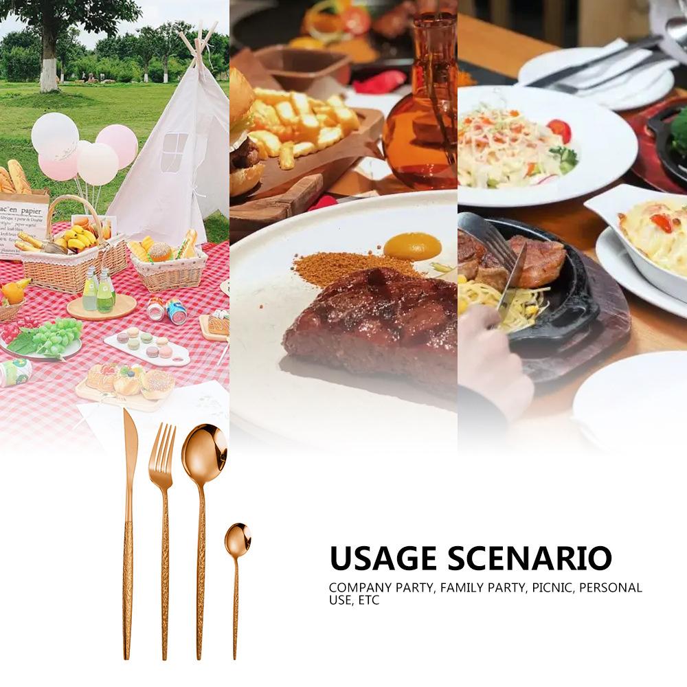 Набор столовых приборов из 24 предметов для 4 наборов столовых приборов из нержавеющей стали. Набор столовых приборов включает вилки, ножи.