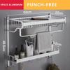 Bathroom Towel Rack Vanity Storage with Hooks Wall-mounted Toilet Racks Towel Rack Kitchen Organizer Wash Storage Rack