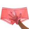 1PC Soft Solid Color Ice Silk Translucent Men's Underwear Male Shorts Breathable