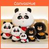 Bear Panda Bamboo Plush Toy Cartoon Stuffed Animal Doll Cute Kids Birthday Gift