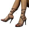 Hot Sale Women's Shoes -tied Women's Sandals Fashion Crystal Dress Sandals Women Summer Peep Toe Heeled Sandals