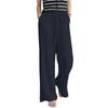 Spring and Summer New Cotton Hemp Loose Elastic Waist Women's Wide Leg Pants