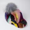 New Women Genuine Real Natural Mink Fur Hat Adult Handmade Warm Winter Baseball Cap Luxury Lady Elegant Stylish Warm Caps