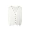 French Temperament V-Neck Single Breasted Sleeveless Casual Knitted Vest For Women