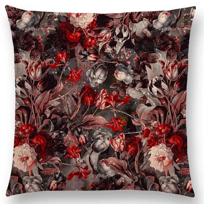 Latest Gorgeous Floral Night Forest Garden Print Throw Pillow Case Home Decor Cushion Covers / Cushion Cover Hogar