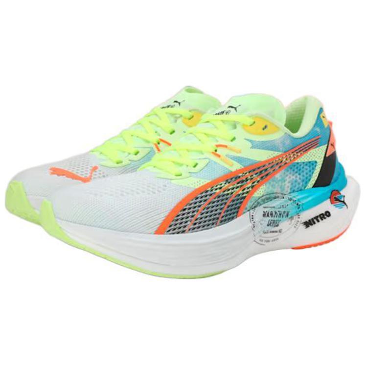 Puma Deviate Nitro 3 Marathon Series Men Sneakers Blue Nitro-Blue Fizzy-Apple 310195-01