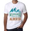 Men’s Vintage Tee Shirt Graphic T Shirt Wilderness Alberta White
