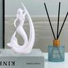 Ceramic Home Decor Creative Mermaid Shape Figurine (Pack of 1,White)