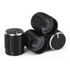 Yibuy Volume Control Dome Knob Rotation Knob for Electric Aluminum 10pcs Black Inner Diameter 6mm Guitar/Bass
