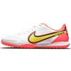 Tiempo Legend 9 Academy Lace Logo TF (Rubber Studs) Firm Ground Artificial Grass Fitting Soccer Shoes Unisex Soccer Shoes White Red DA1191-176