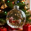The Reindeer Family Christmas Ball Funny 3D Reindeer Hanging Decoration Plastic Christmas Ball Winter Ornaments for Xmas Tree Indoor Home Decor