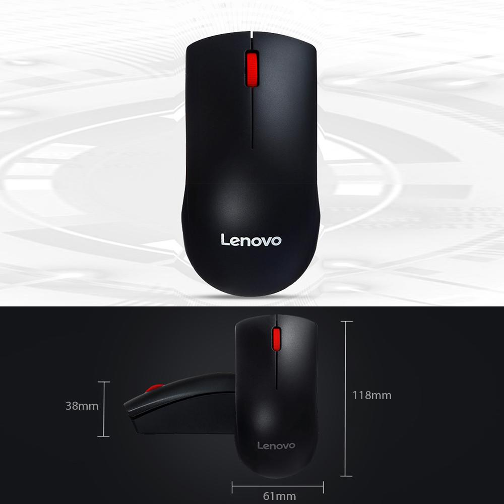 Lenovo M120 Pro Wireless Mouse 2.4GHz Laptop Mouse with USB Receiver Lightweight Ergonomic Optical