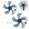 12/14 Inch 5 Leaves Fan Blade Household Plastic Silence Fan Blades with Nut Cover for Fan Table Stand Fanner General Accessories