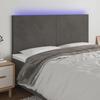 VidaXL LED Headboard Bedroom Furniture Double Bed Accessory Head of Bed Frame Interior Dark Grey 3122199