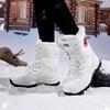 Winter Warm Snow Boots for Women Outdoor Waterproof Anti-Slip Ankle Booties With Faux Fur Lined Women's Comfortable Lace-Up Hiking Walking Boot Shoes