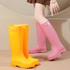 Thick Rain Boots Women's Rain Boots Adult Faionable Outdoor Wear Waterproof Non-Slip Wear-Resistant Long Boots