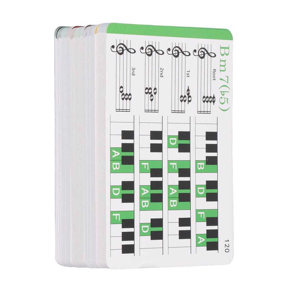 Music Flash Cards Colored Copper Plate Paper Piano Color Coded Flash Cards for Beginner