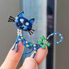 Lovely Cat Brooches 2-color Enamel Pet Animal Party Casual Brooch Pins For Women Men Gifts