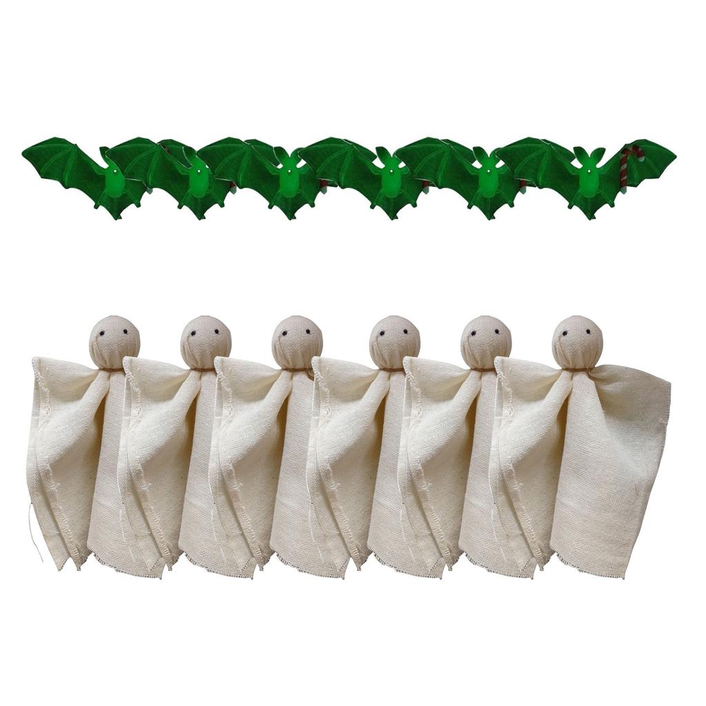 Halloween Ghost And Bats Pendants, Creative Holiday Atmosphere Pendants