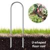 50/100Pcs U-shaped Ground Stake Anti-Rust Garden Pile Easy Installation Reusable Multipurpose Garden