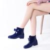 Fashion Short Tube Women's Rain Boots Spring And Summer New PVC Fashion Flat Waterproof Non-Slip Women's Water Shoes 35-41