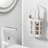 White Punch-free Shelf Hairpin Holder 1/3/5 Pieces Bathroom Wall-mounted Storage Rack Curling Iron Storage Box Plastic