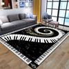 Fashion Music Piano 3D Carpets For Home Living Room Soft Flannel Carpet Kids Room Play Rug Entrance Doormat Children Bedroom Rug