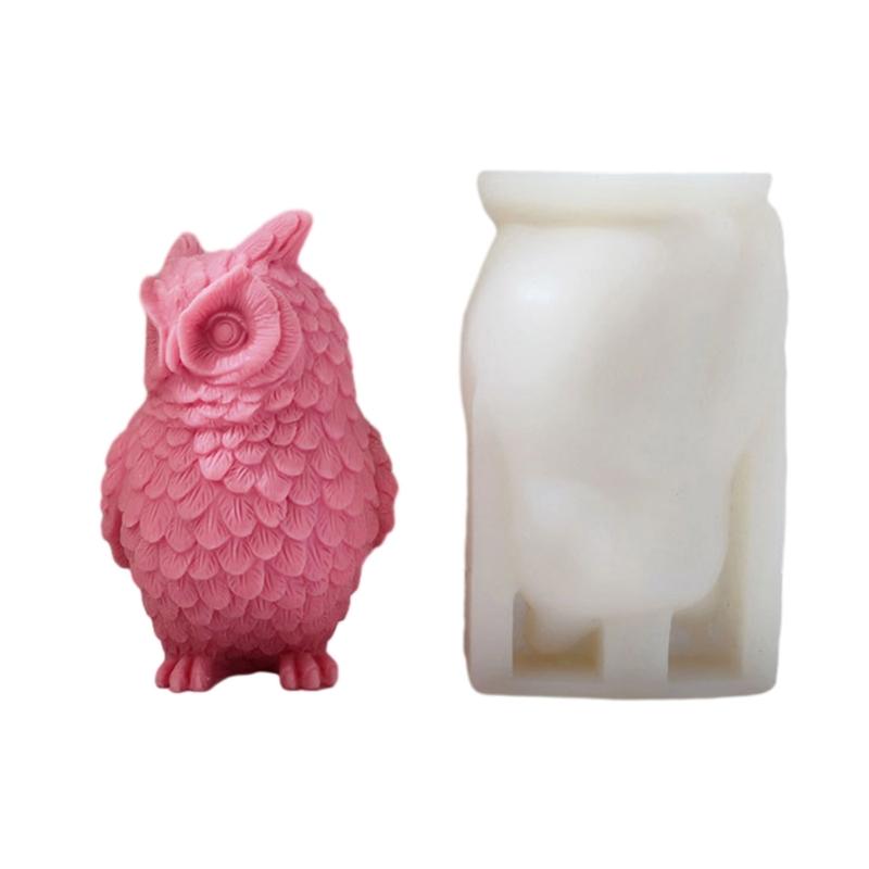 Standing Owl Silicone Molds Epoxy Resin Mold Candle Molds Table Ornament Making Tool for Making Craft Supplies