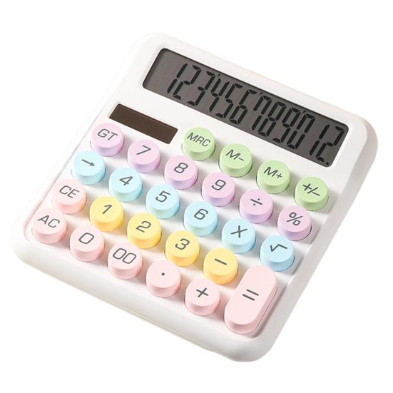Calculator Typewriter Style Large LCD Display Easy Reading Round Keys Calculator for Everyday Office Use