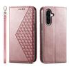 For Samsung Galaxy A17 5G Case Calf Texture PU Leather Wallet Phone Cover with Wrist Strap