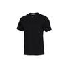 Solid Logo Print Knit Crew Neck Short Sleeve T-Shirt Men Tops Black BQ2971-010