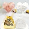 50Pcs Wedding Candy Gift Paper Box Love Herat Laser Hollow Favors Boxes with Ribbon for Wedding Birthday Baby Shower Party Decor