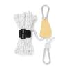 4mm 4m Rope Fastener Reflective Nylon Tent Wind Rope Tensioner with Carabiner Tent Wind Rope Fixed Buckle Adjustable for Camping